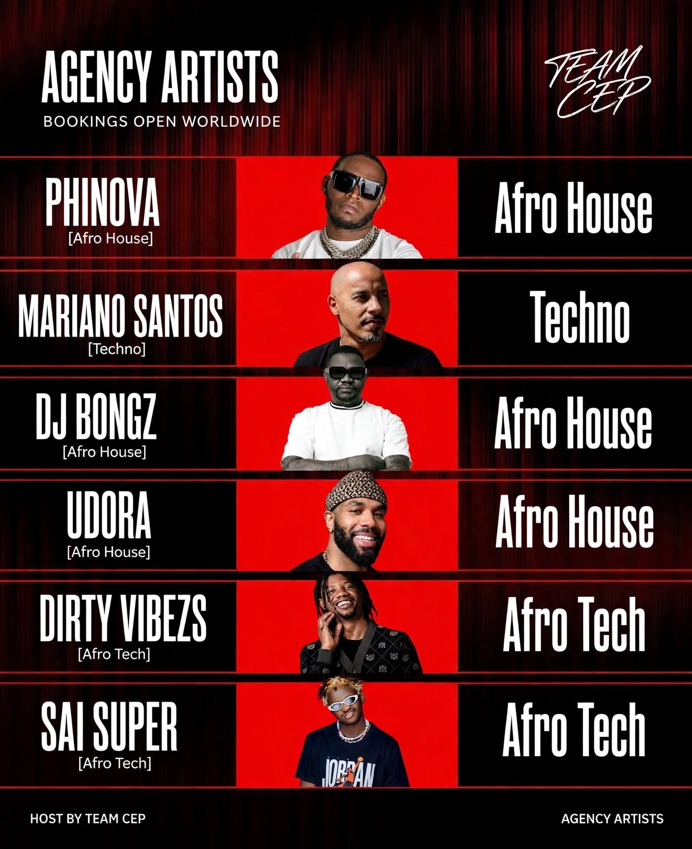 Agency Artists — Bookings Open Worldwide