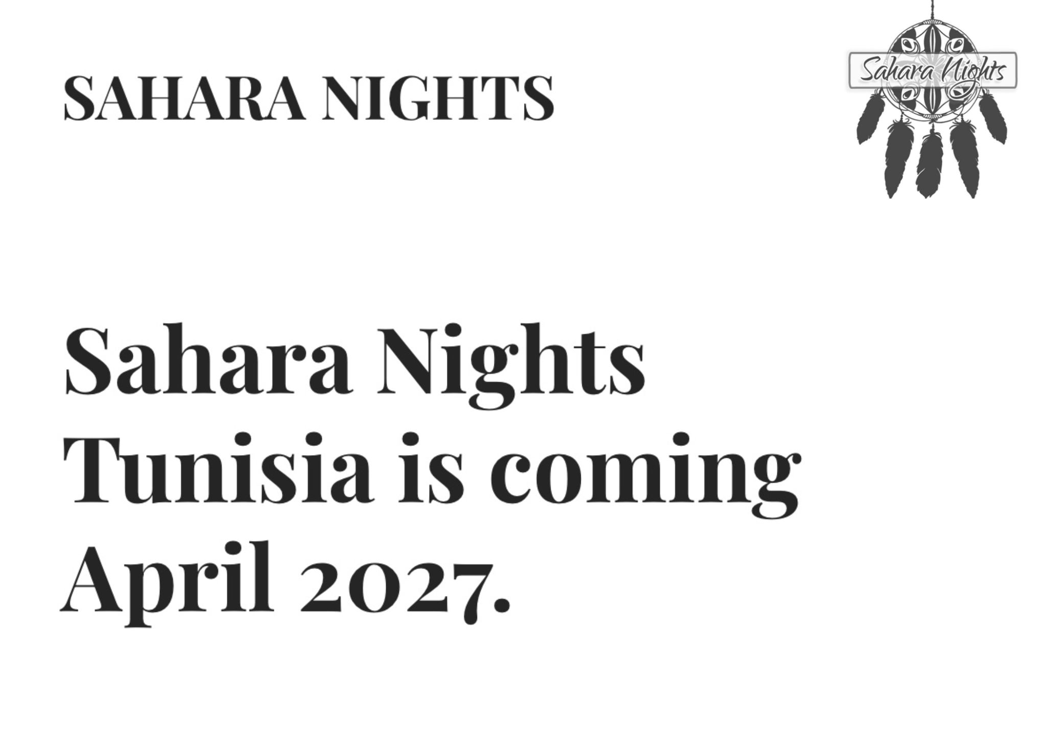 Sahara Nights Tunisia - April 2027